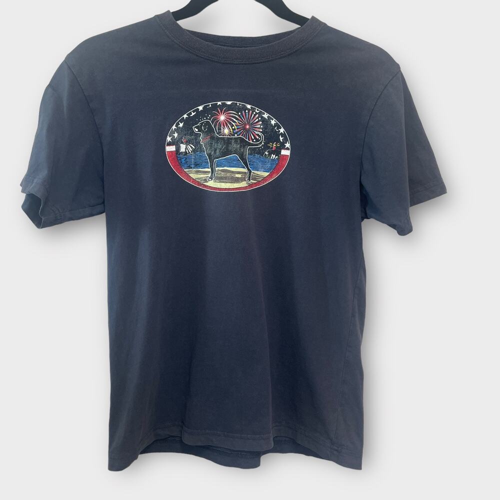 Kids navy blue the black dog tee shirt size 8/10 medium
